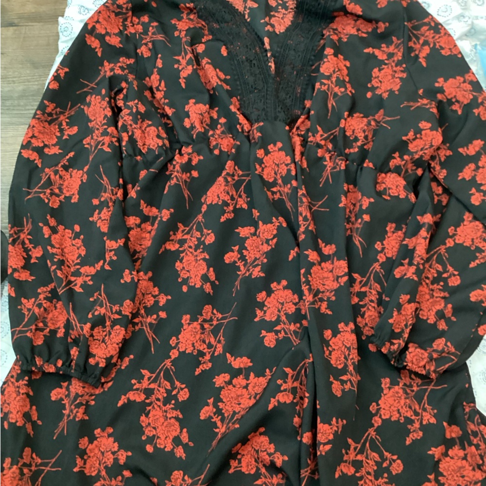Red and black dress plus size